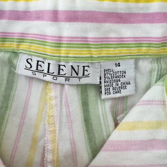 Selene Sport Colorful Striped Capri Pants - Picture 9 of 10